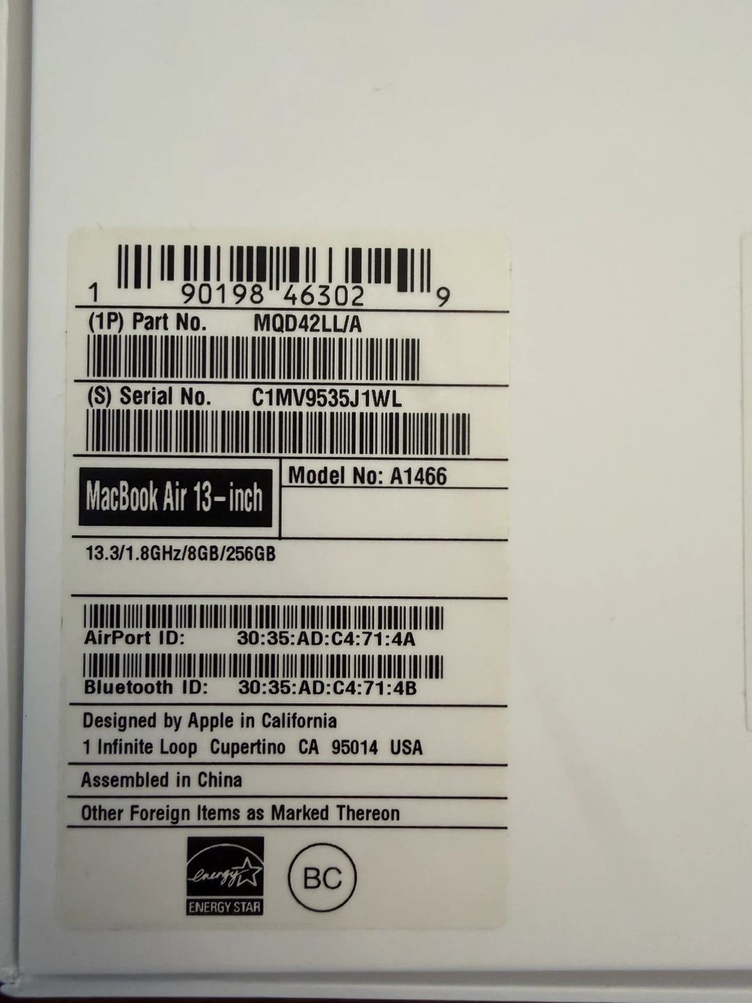 Apple MacBook Air 13-inch A1466 - photo 4