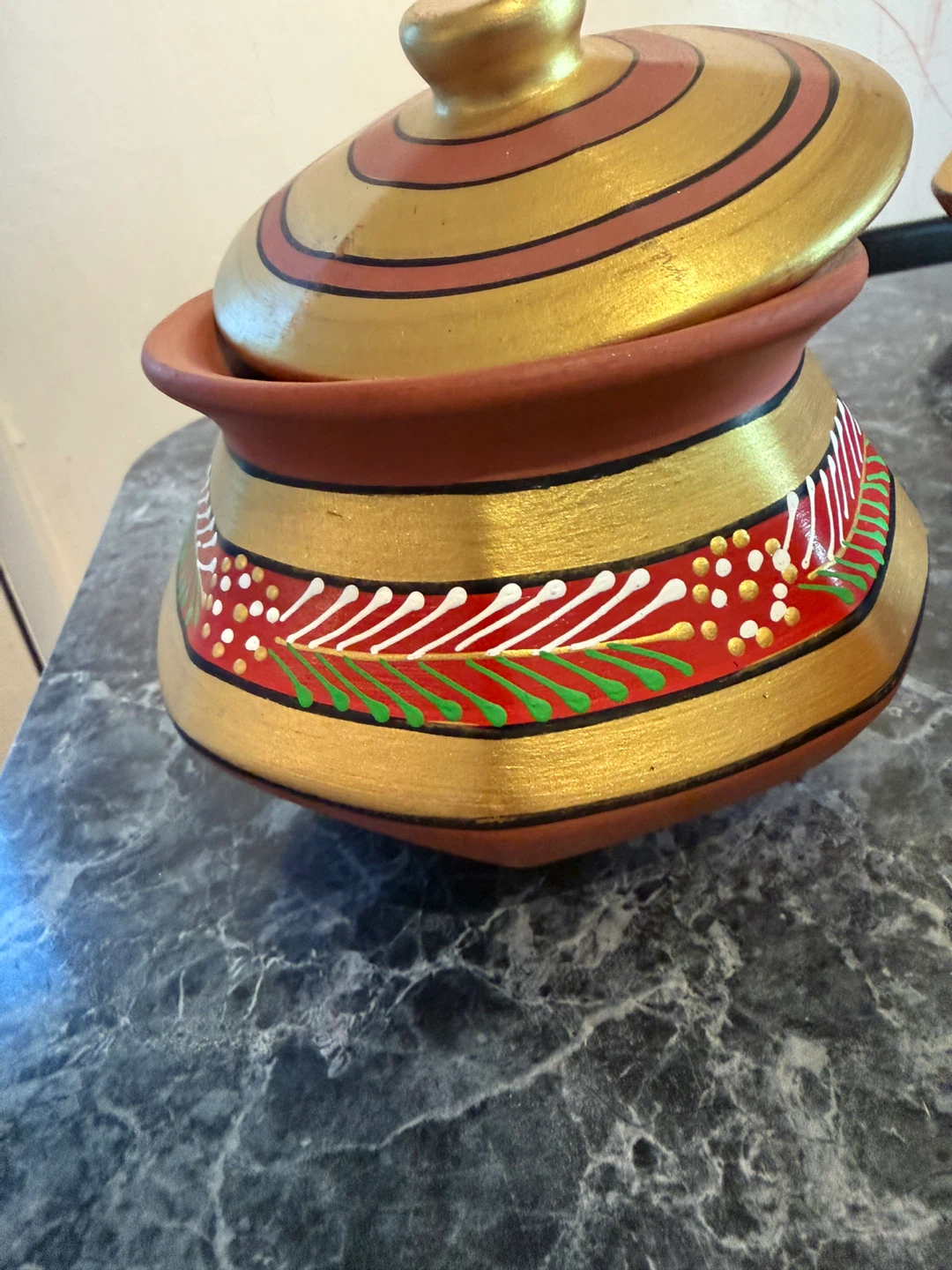Decorative Terracotta Pot with Lid