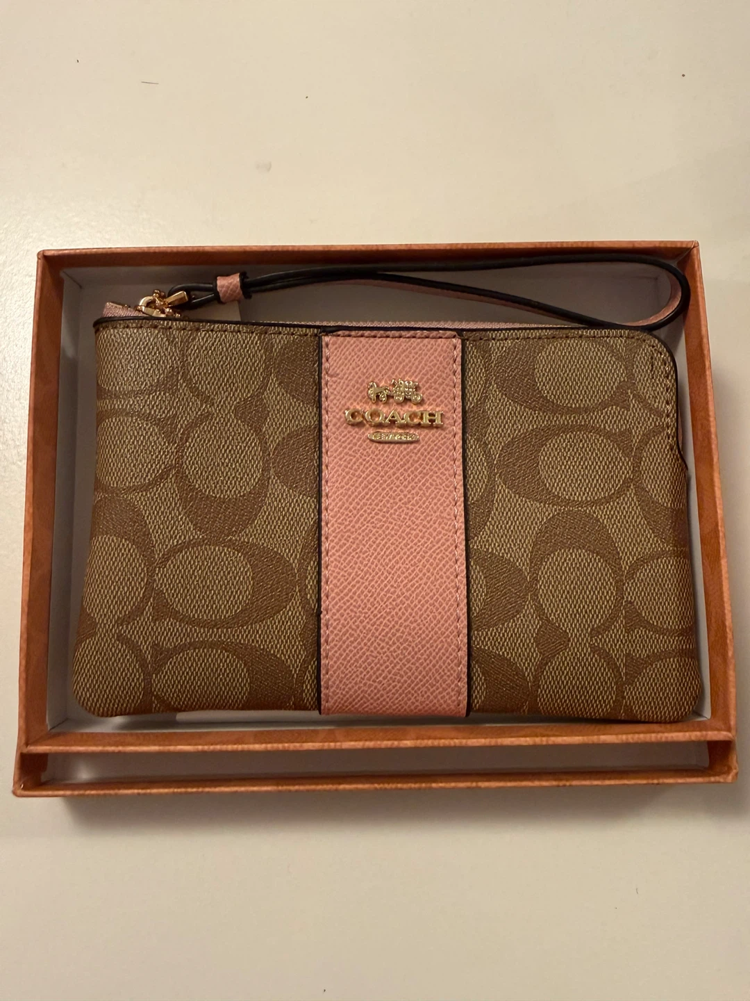 Coach Wristlet in Signature Print