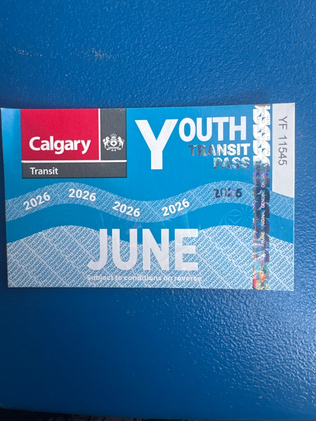 Calgary Youth Transit Pass - June 2026