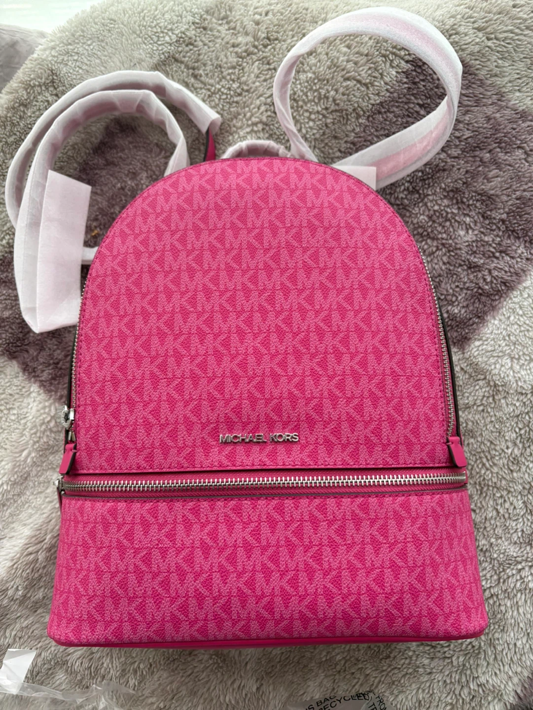 Michael Kors Pink MK Logo Backpack - photo 2