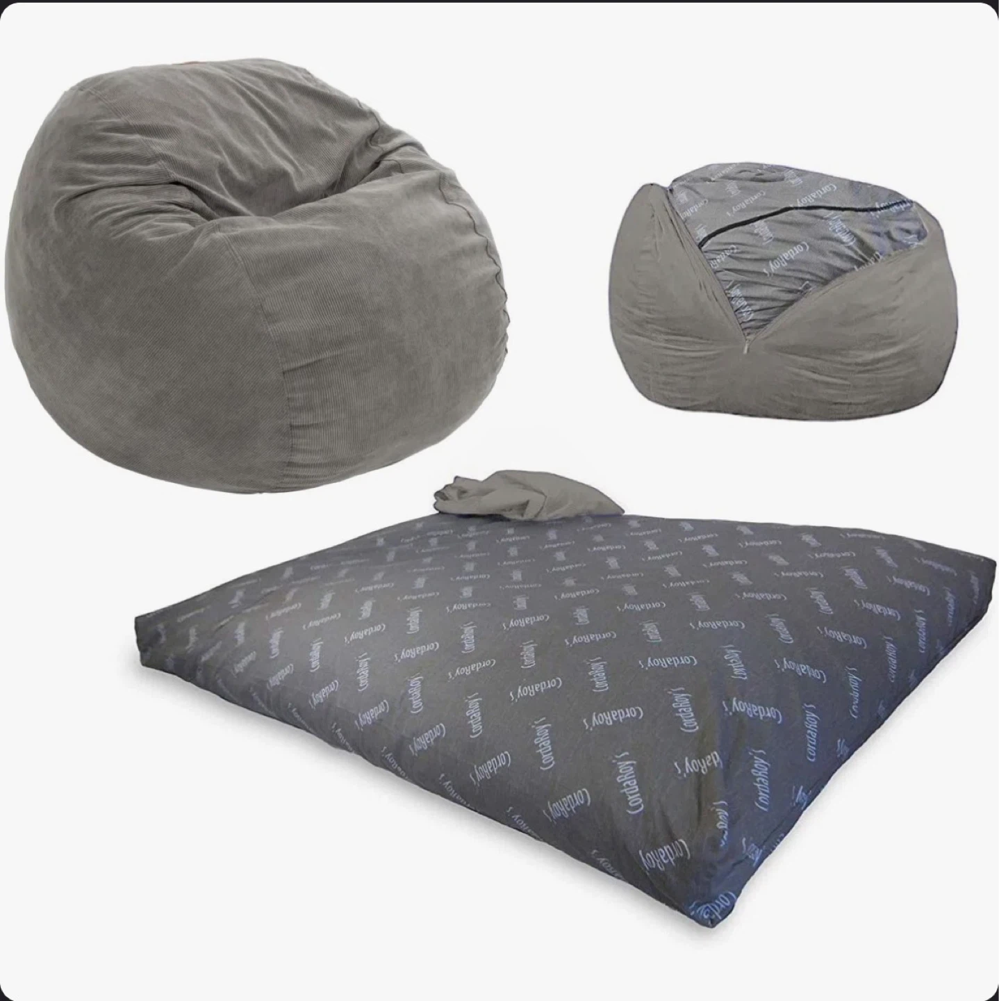 CordaRoy's Corduroy Convertible Bean Bag Chair