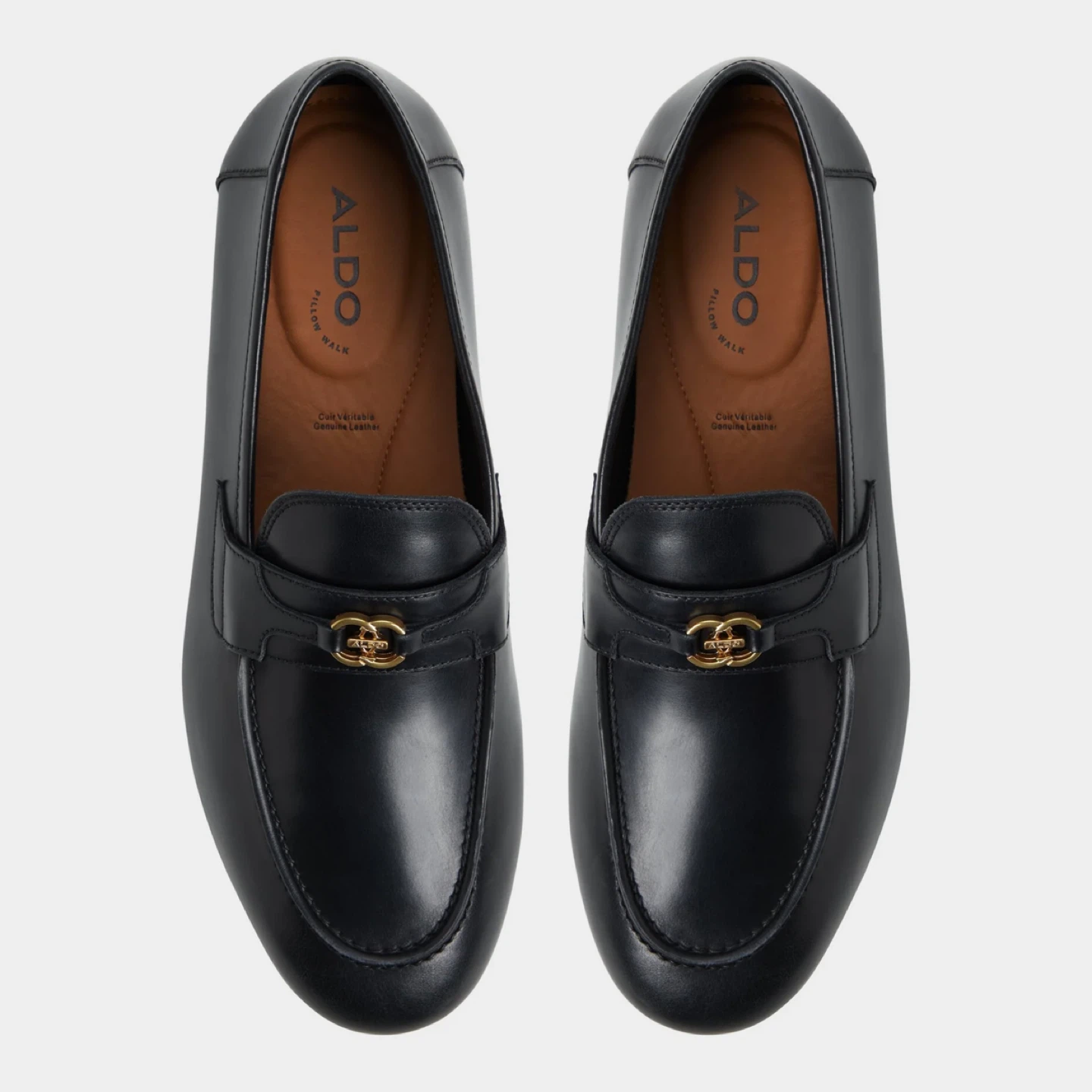 ALDO Black Loafers with Gold Buckle - photo 4