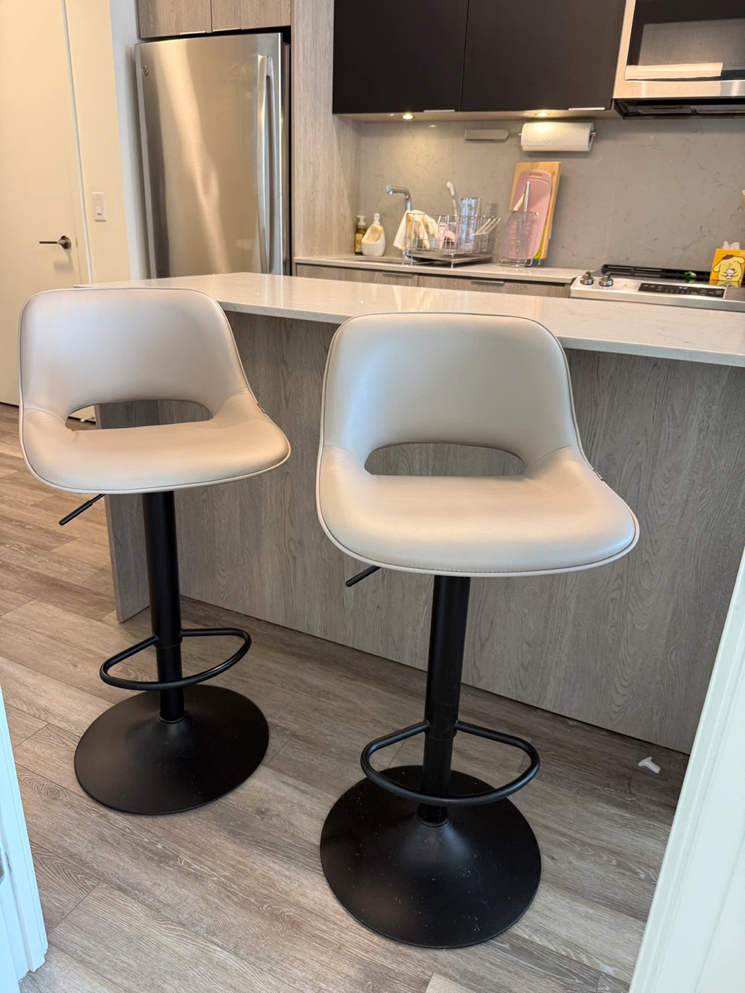 Vegan Leather Bar Stools