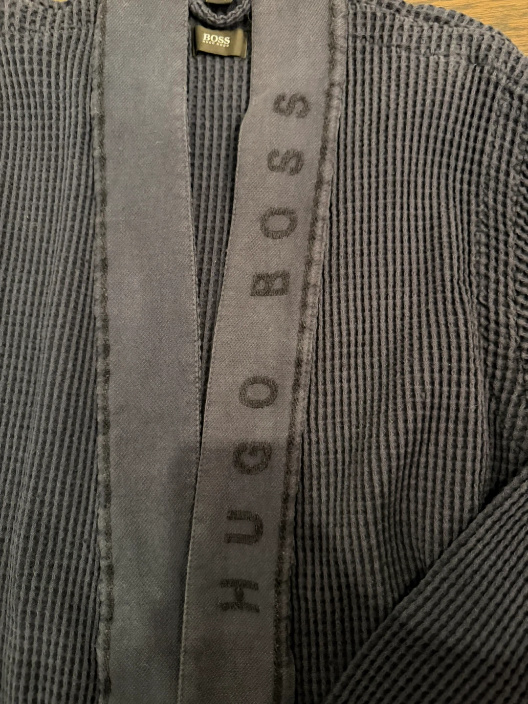 Hugo Boss Waffle Robe - Navy - photo 2