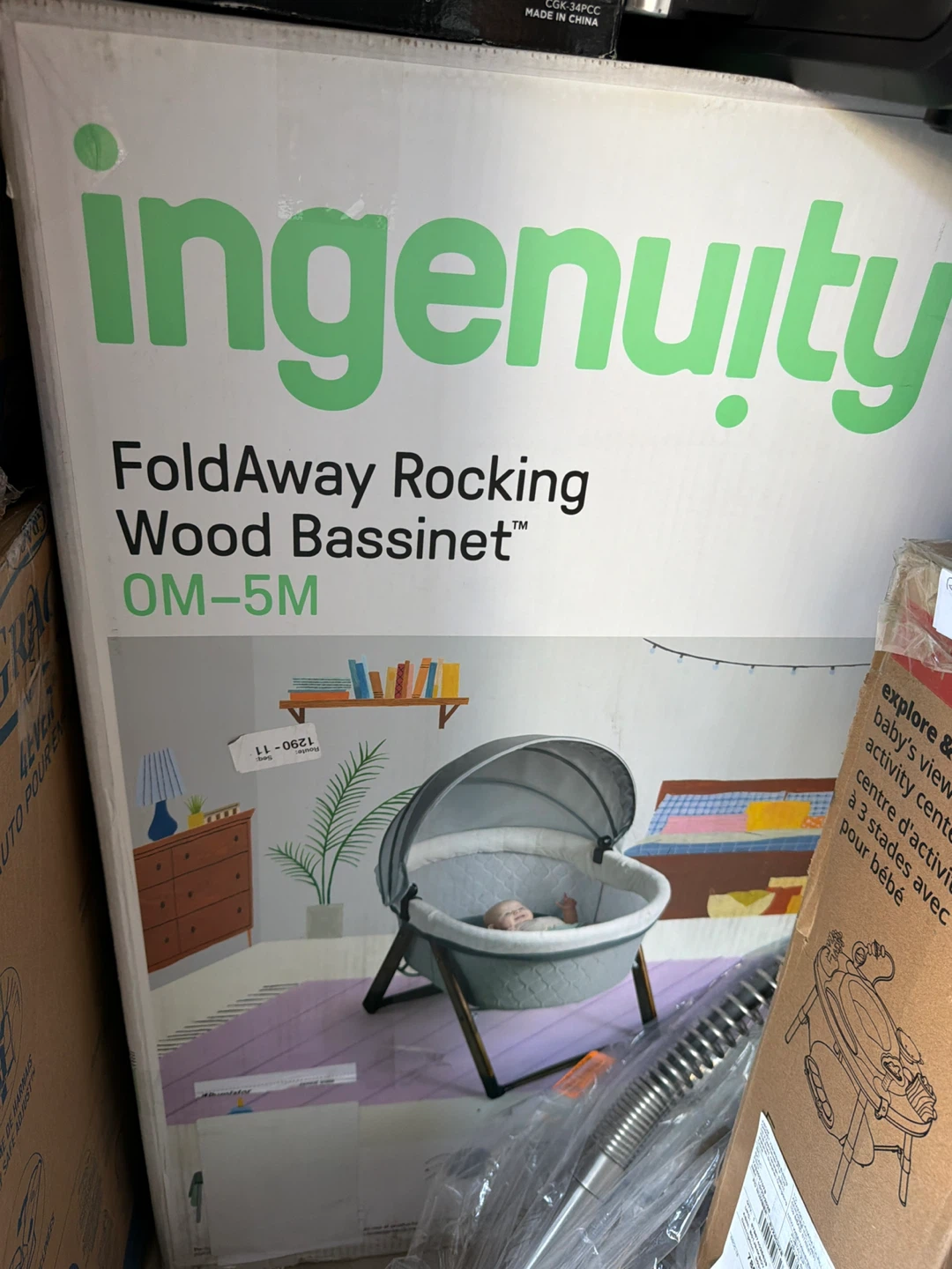 Ingenuity FoldAway Rocking Wood Bassinet OM-5M