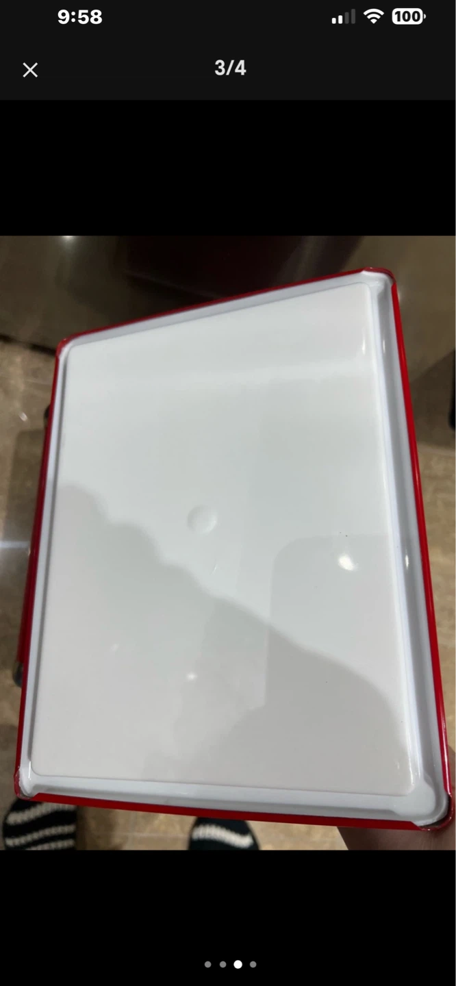 Red Metal Cooler Box - photo 3