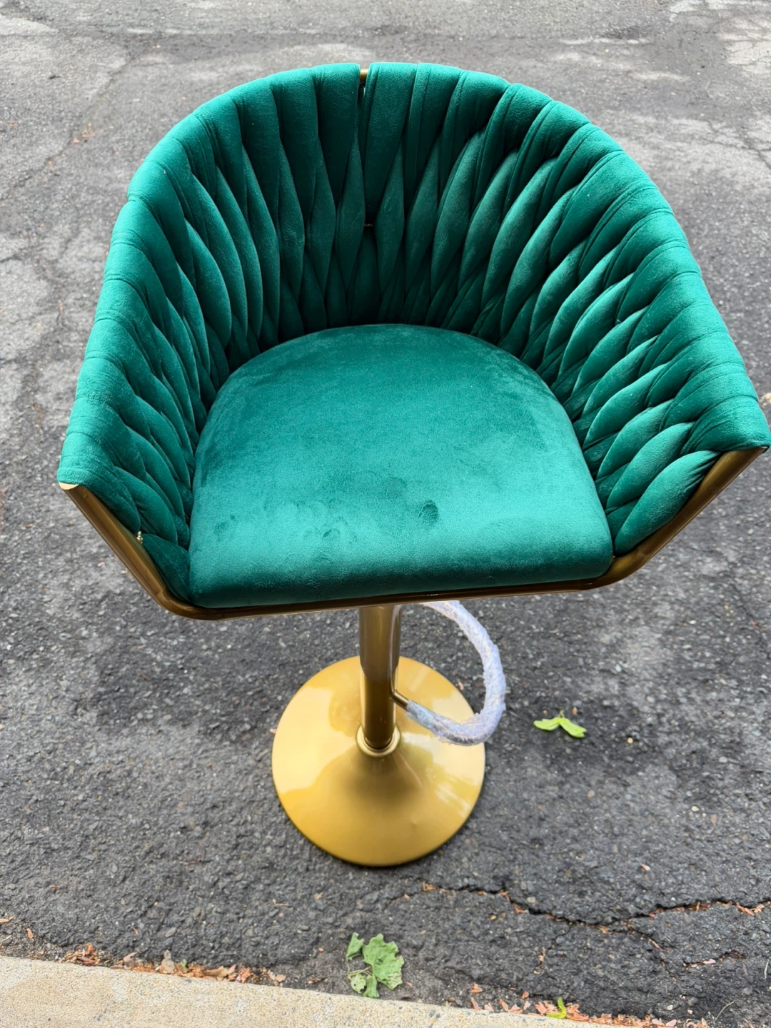 Emerald Velvet Bar Stools – Set of 2 - photo 5