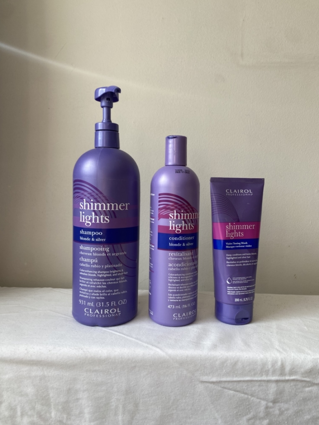 Shimmering Lightd shampoo and conditioner