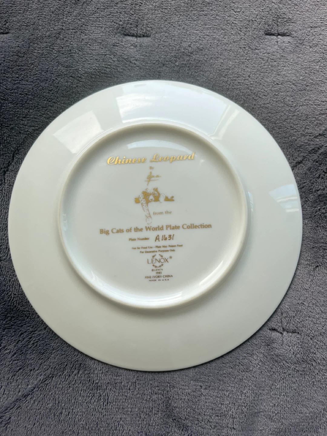 Lenox Big Cats of the World Collection Chinese Leopard Plate - photo 2