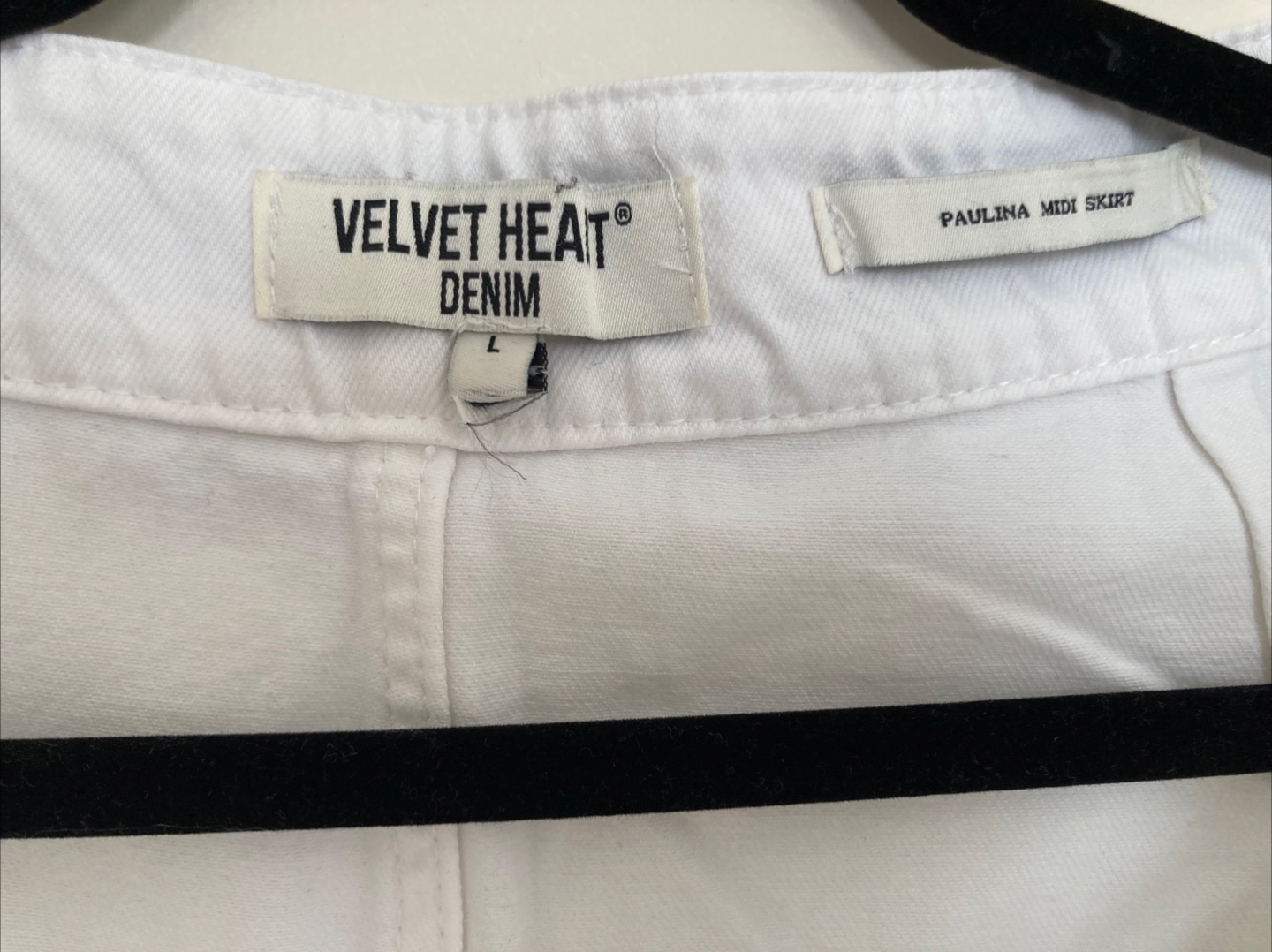 Velvet Heart  White denim Midi Skirt - photo 2
