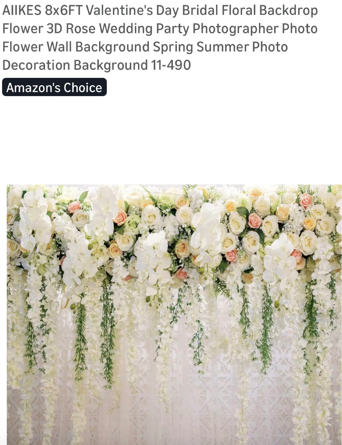 Floral Backdrop - 8x6 ft.