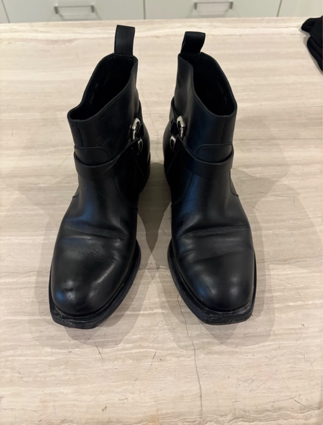 Gucci Black Leather Ankle Boots Size 37.5 - photo 5