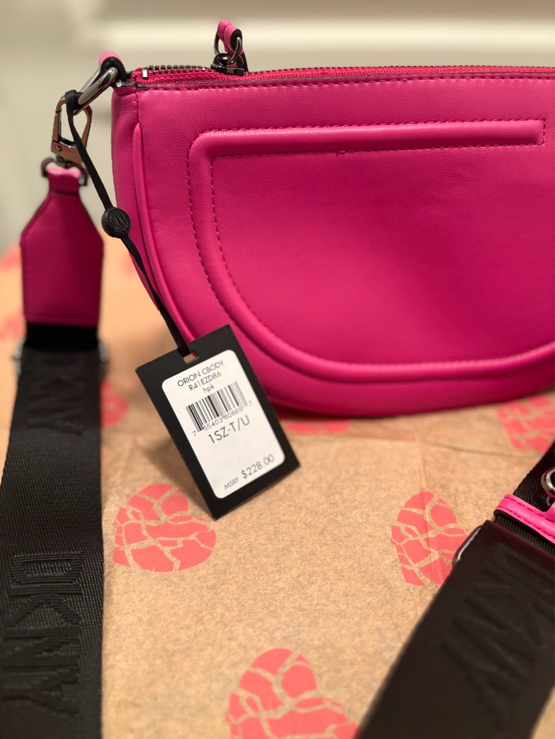 DKNY Orion Crossbody Bag with Coin Pouch - Hot Pink - photo 3