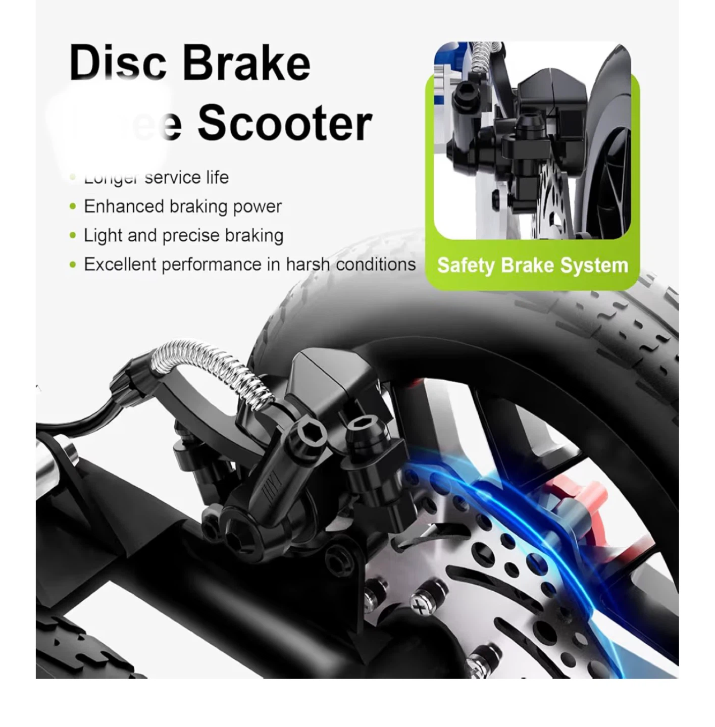 BlessReach Knee Scooter Walker with Bag K150 - photo 5