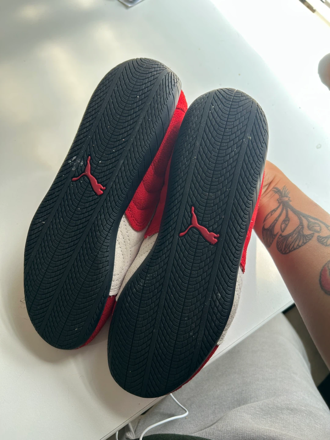 Puma Red Suede Low Top Sneakers - photo 4