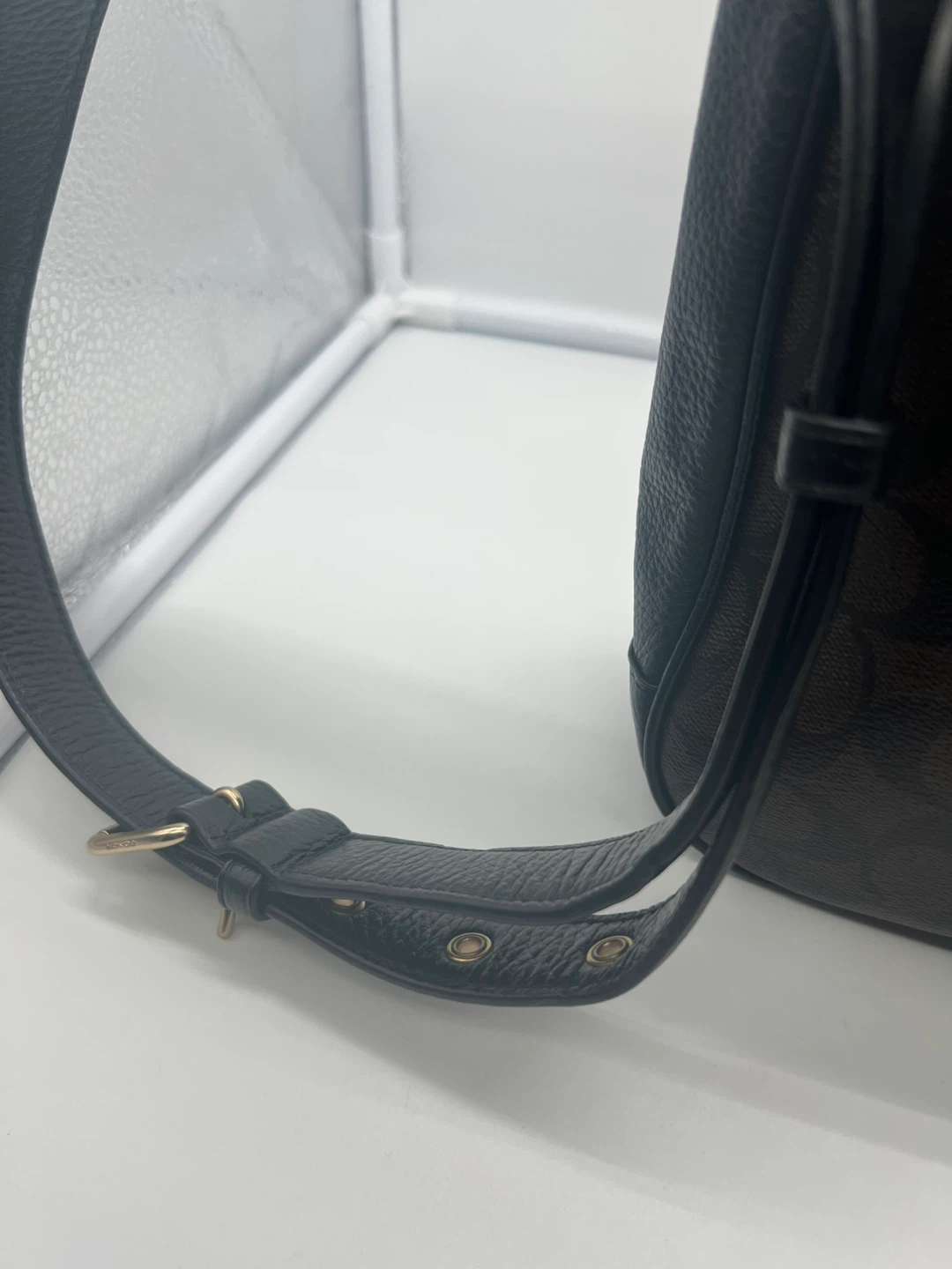NEW COACH C1649 Ellie File Coated Canvas Black Leather Crossbody - photo 5
