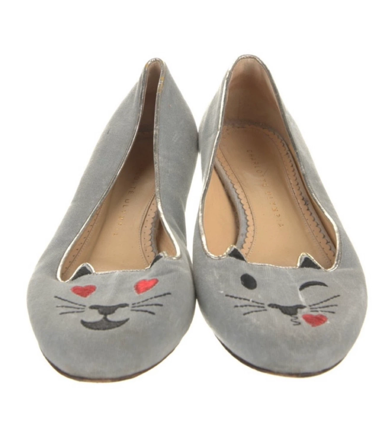 Charlotte Olympia Velvet ballet Flats