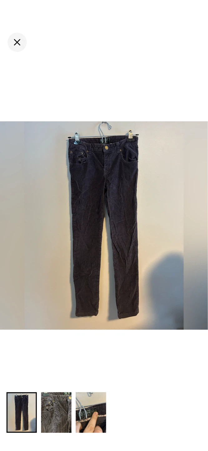 Roots youth 12  grey corduroy pants