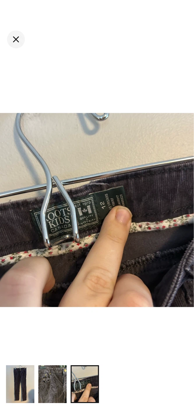 Roots youth 12  grey corduroy pants - photo 3