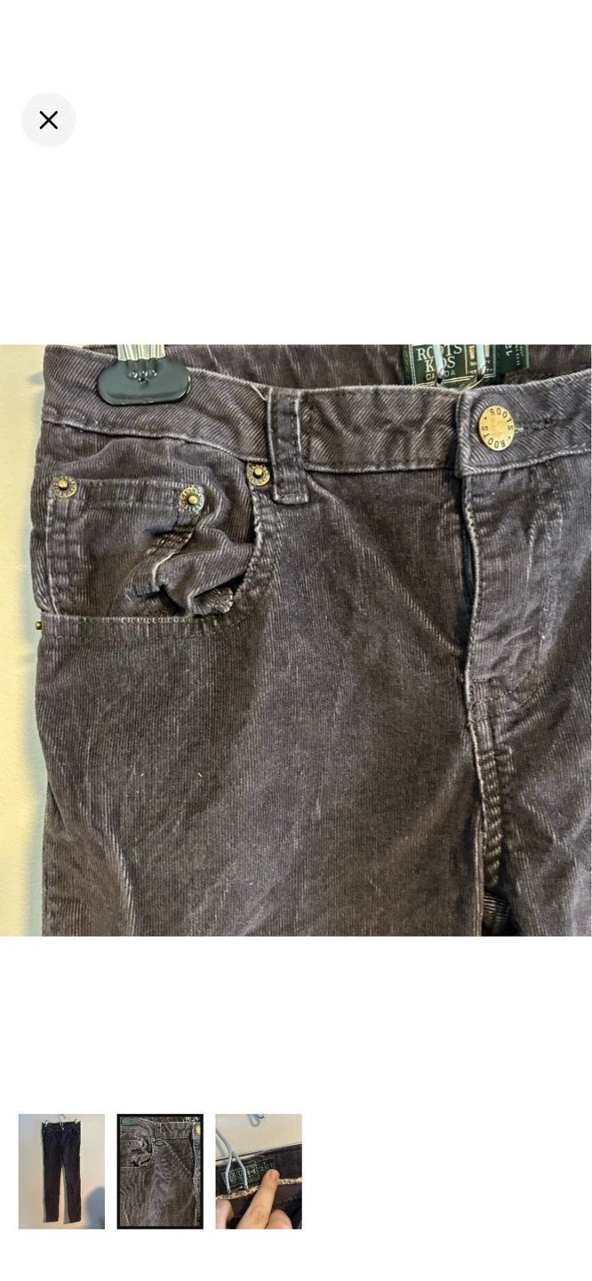Roots youth 12  grey corduroy pants - photo 2