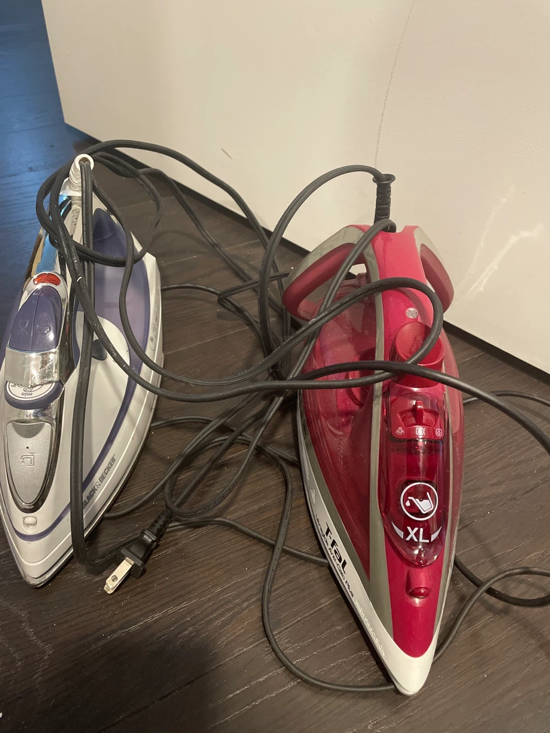2 irons, Black & Decker, T-fal Irons