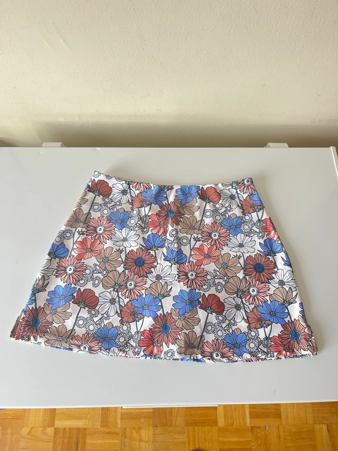 Floral Print Tight Skirt with Built-in Shorts