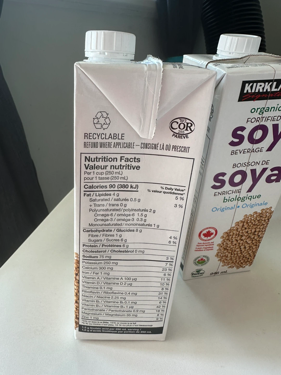 Kirkland Signature Organic Fortified Soy Beverage 946 mL - photo 2