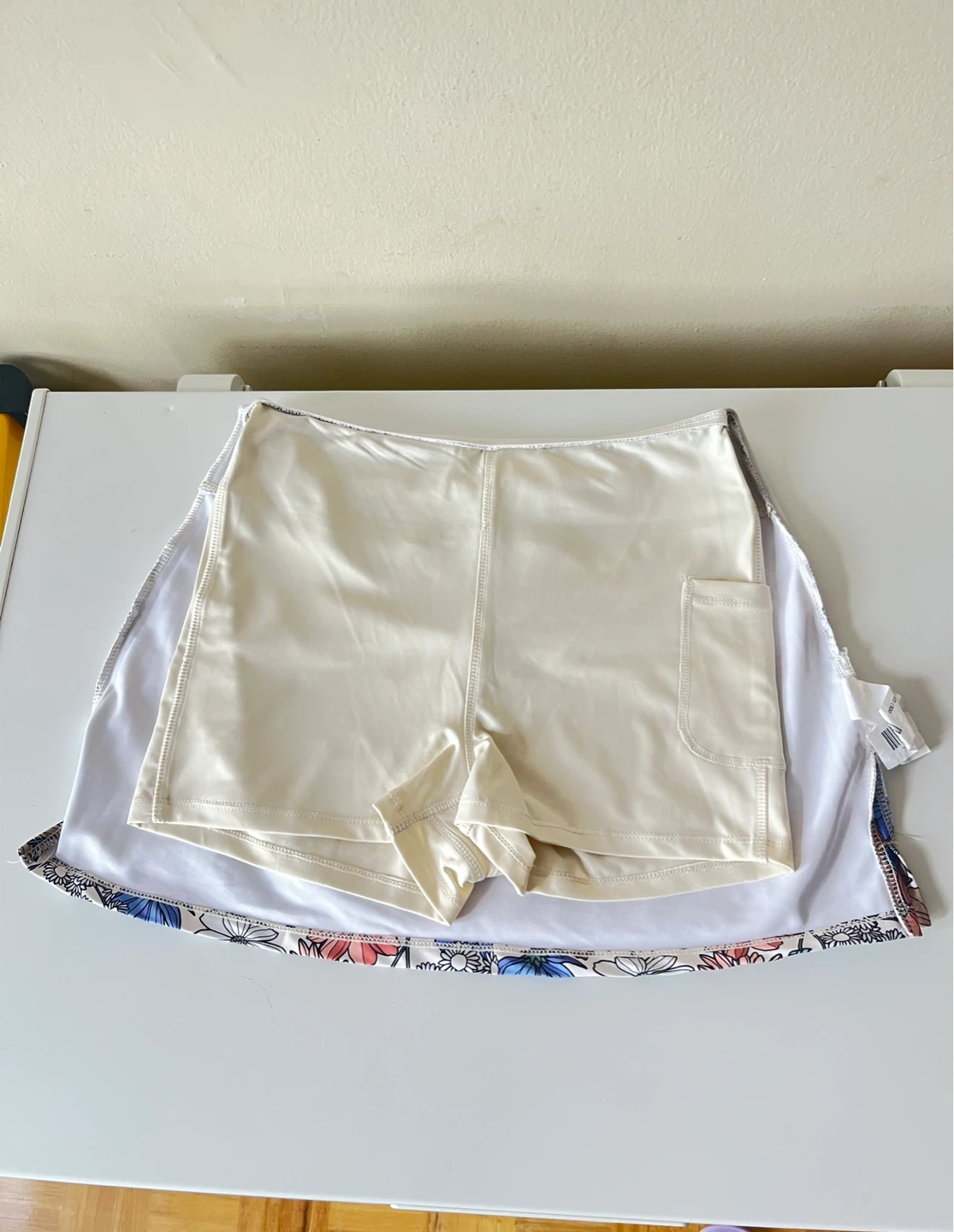 Floral Print Tight Skirt with Built-in Shorts - photo 3