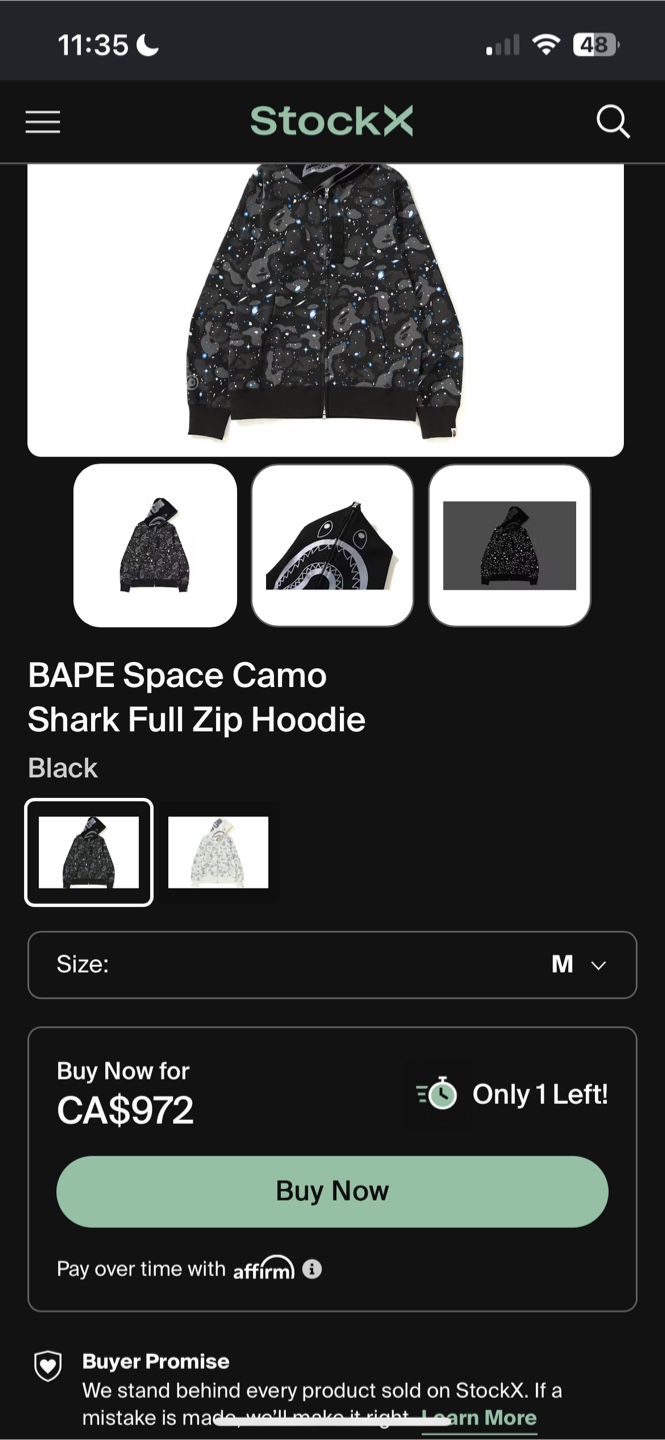 BAPE Full Zip Hoodie Glow in the Dark Limited Edition AUTHENTIC - photo 3