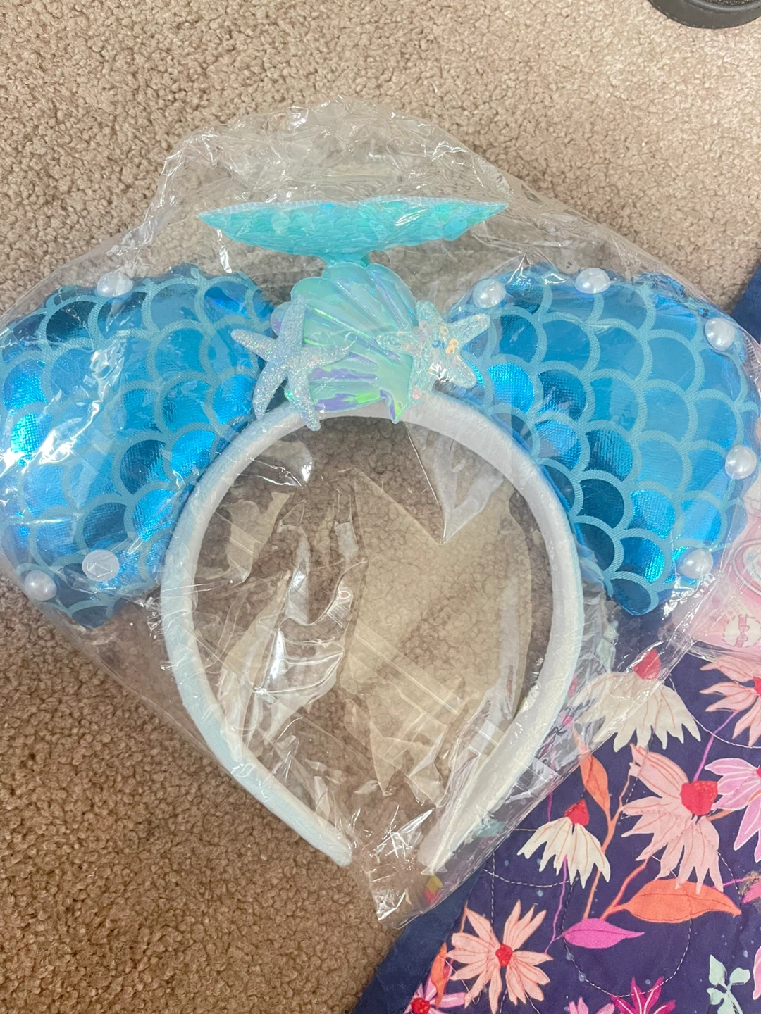Blue Mermaid Ear Headband