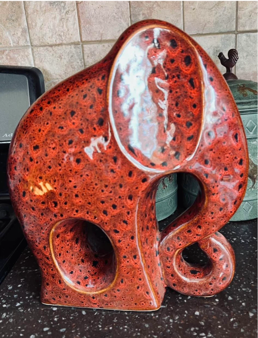Red & Blacked Mottled Elephant