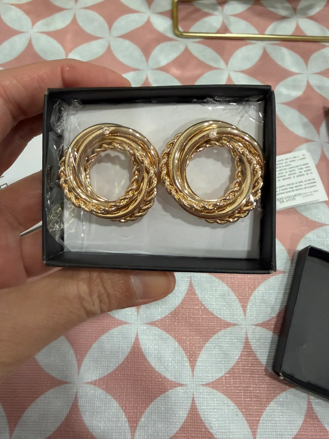 Eternal Loop Statement Earrings - Gold Tone