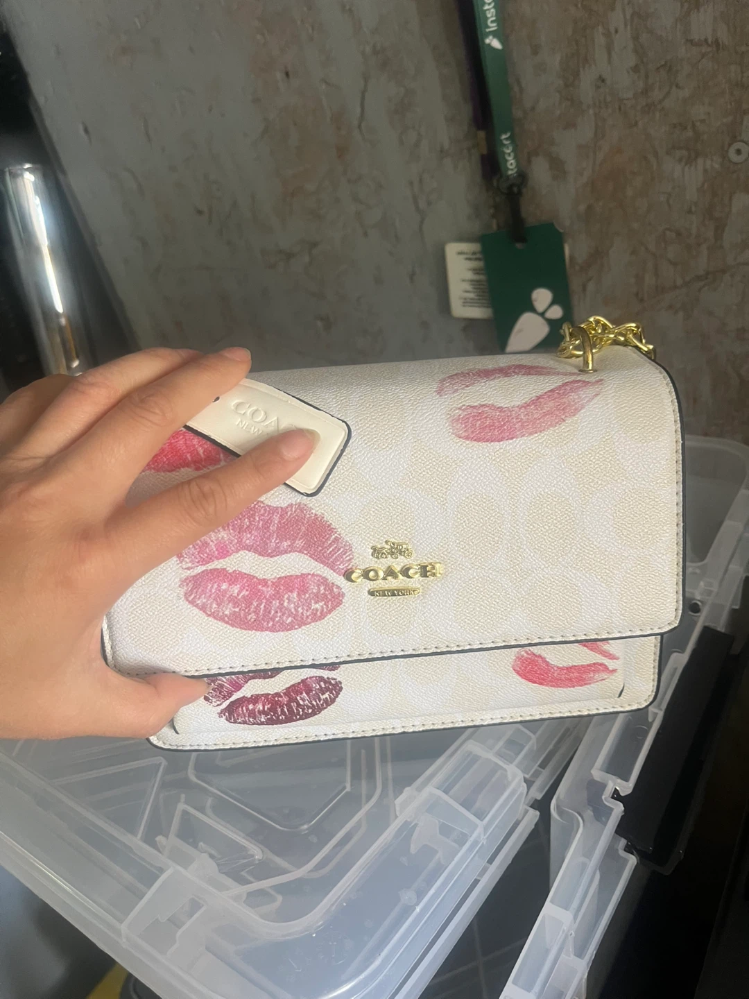 Coach Shoulder Bag with Kiss Print - photo 2