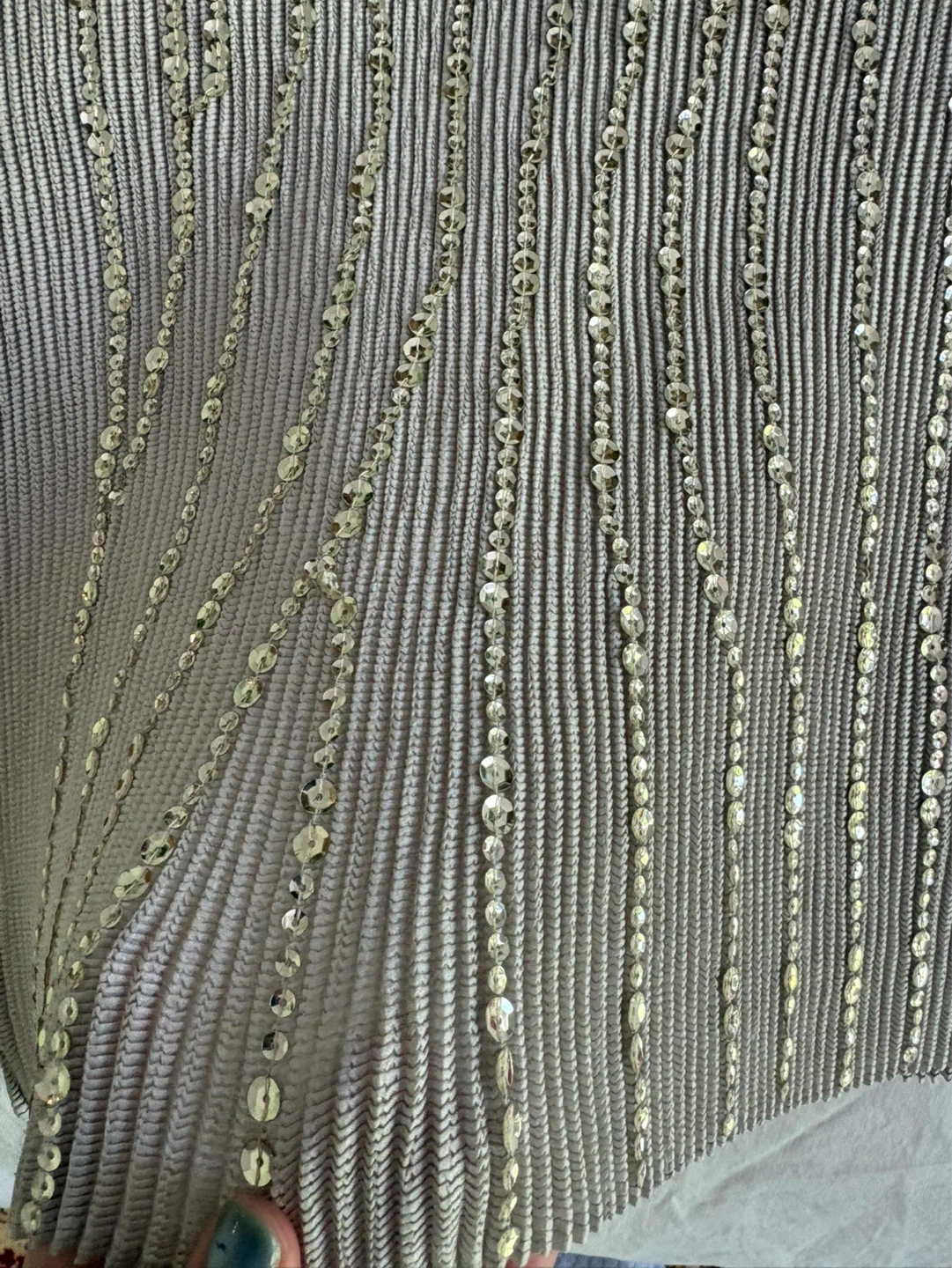 Sequin Striped Sleeveless Top - photo 2