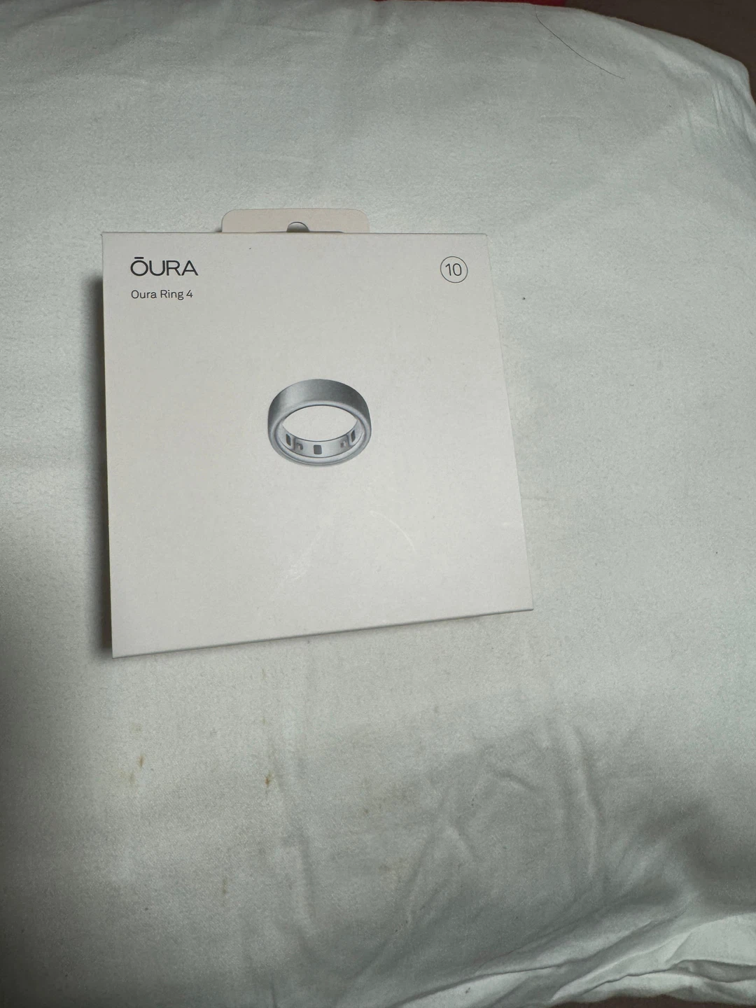 Oura Ring 4 Brushed Silver Size 10