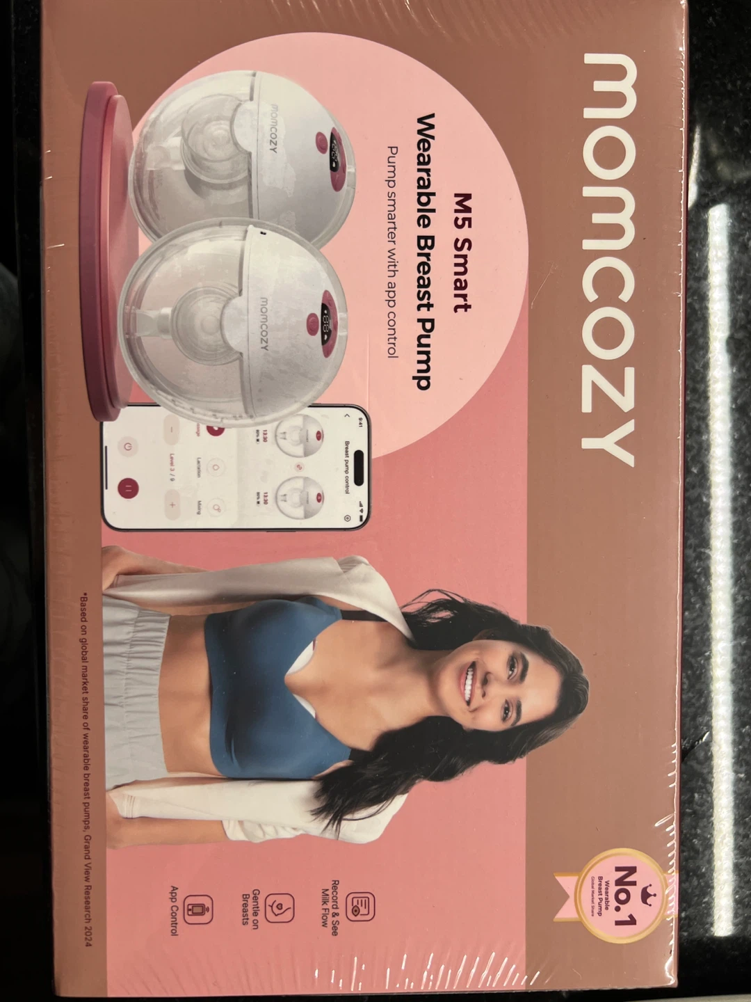Momcozy M5 Smart Wearable Breast Pump with Case - photo 2