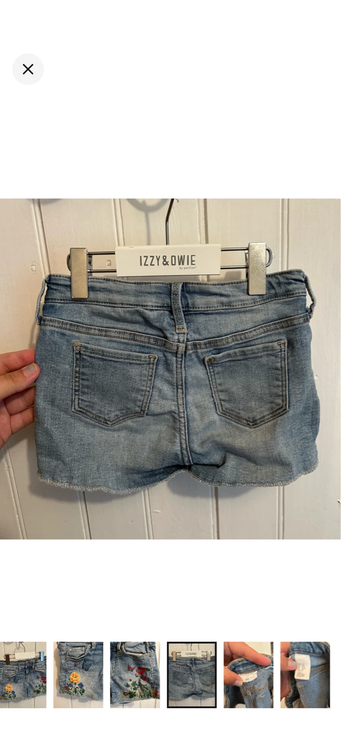 H&M Embroidered Denim Shorts - photo 4