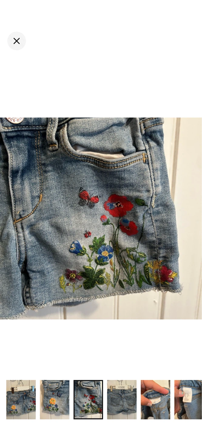 H&M Embroidered Denim Shorts - photo 3