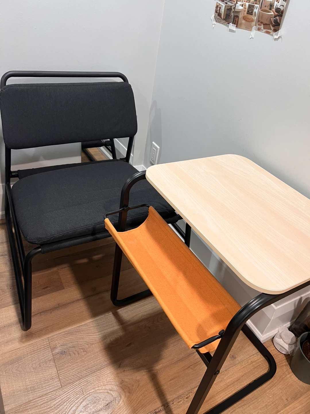 IKEA LINNEBÄCK Lounge Chair + OLSERÖD Side Table Set
