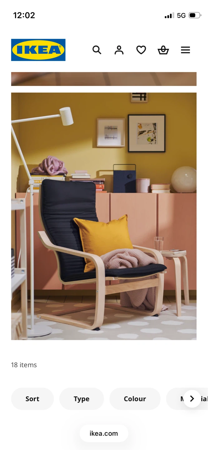 IKEA POÄNG Armchair with Cushion - photo 5