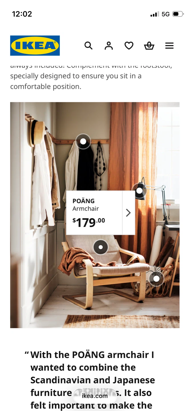 IKEA POÄNG Armchair with Cushion - photo 3