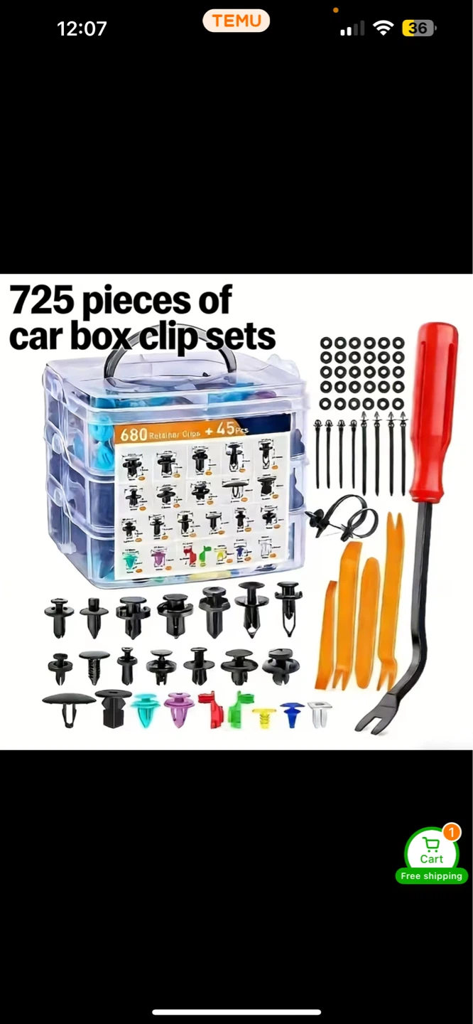 725 Piece Car Trim Clip Set with Tools