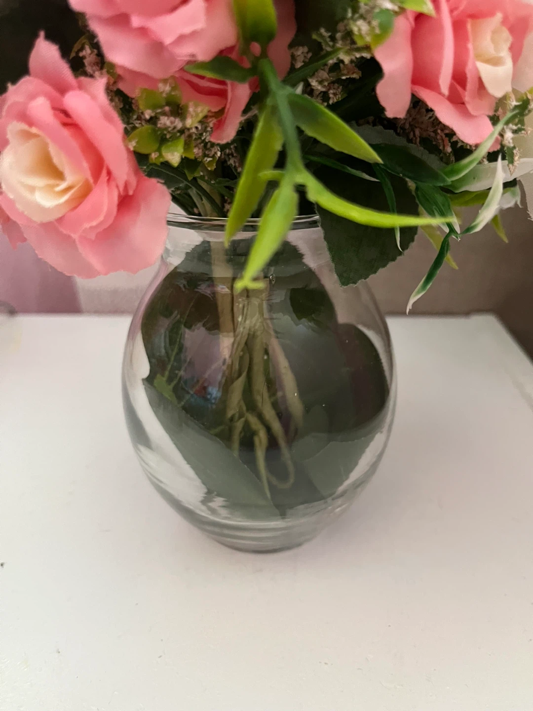 Artificial Flower Arrangement in Glass Vase - photo 4