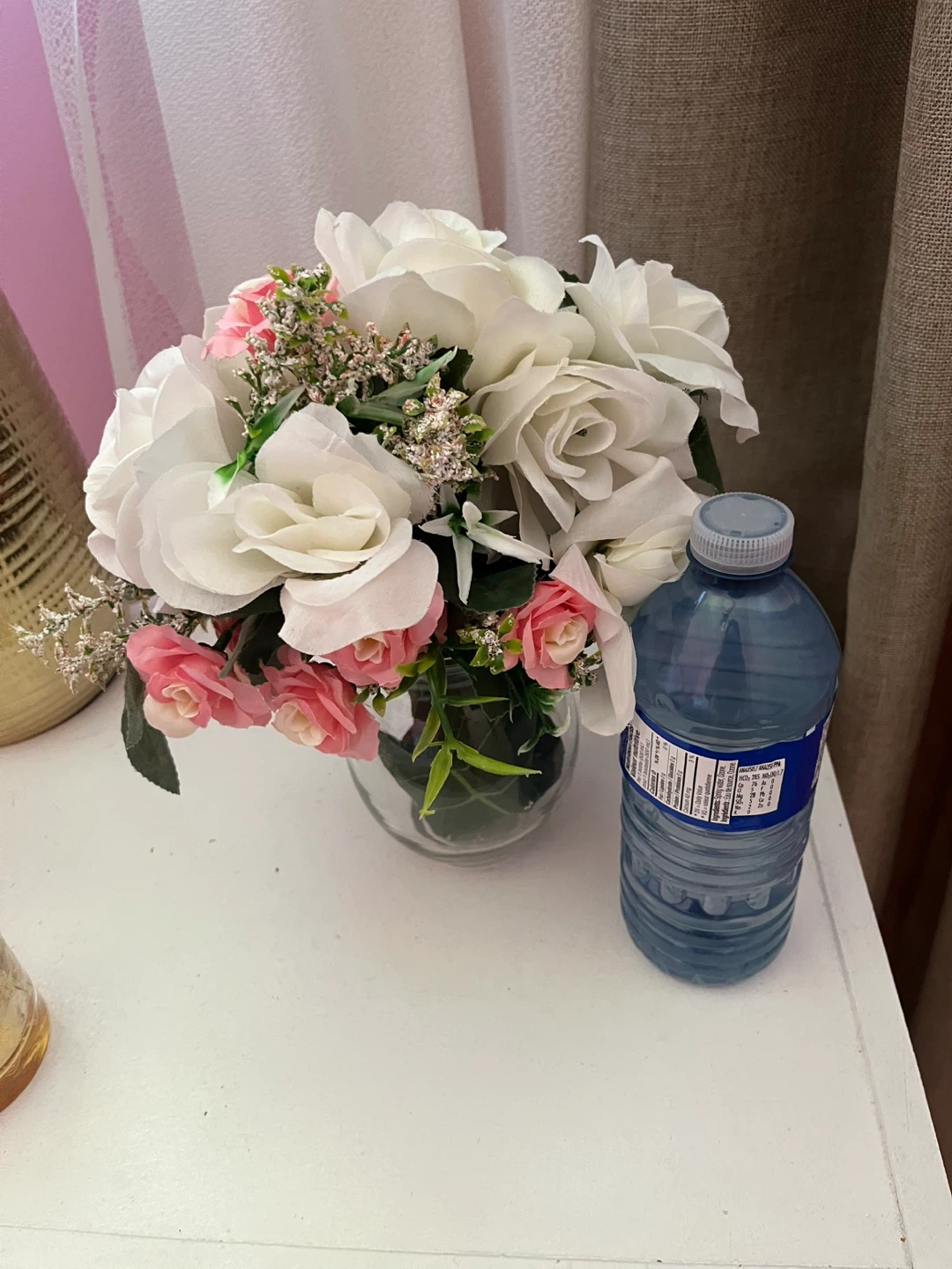 Artificial Flower Arrangement in Glass Vase - photo 2