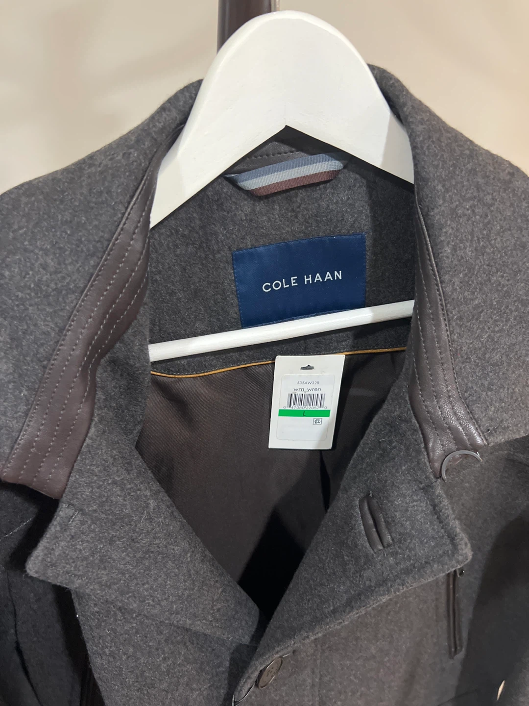 Cole Haan Men's Charcoal Wool Blend Jacket - Size XL - photo 5