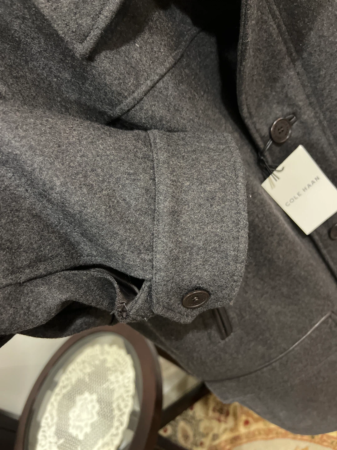 Cole Haan Men's Charcoal Wool Blend Jacket - Size XL - photo 4