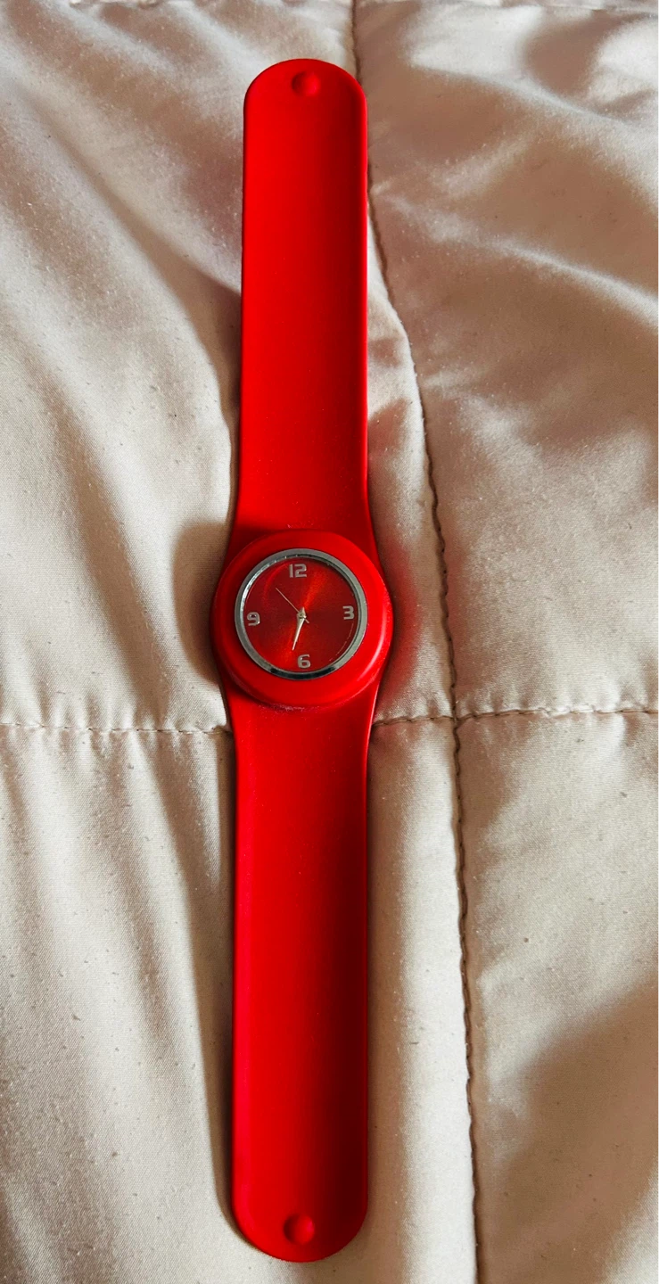 Red Snap Band Watch
