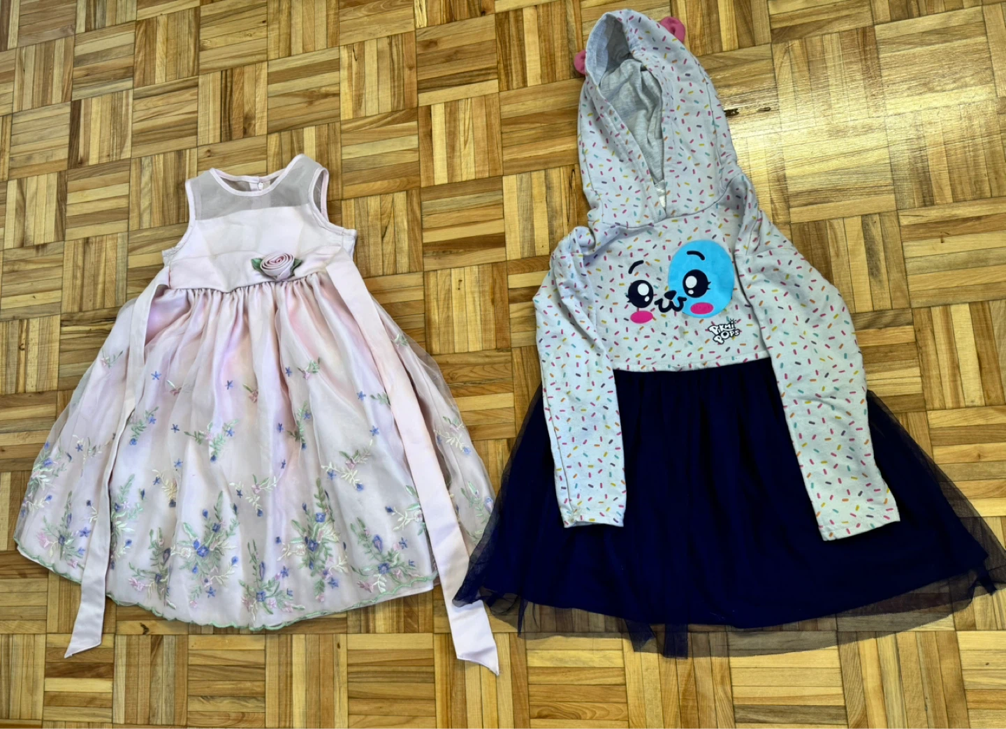 Kids Hoodie Dress (size 6) & Pink Floral Dress (size4) - photo 4