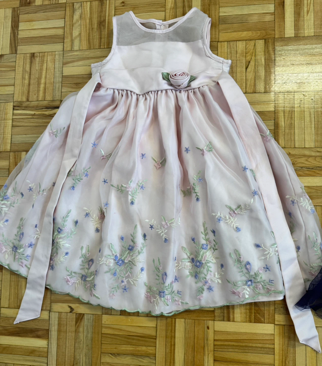 Kids Hoodie Dress (size 6) & Pink Floral Dress (size4) - photo 2